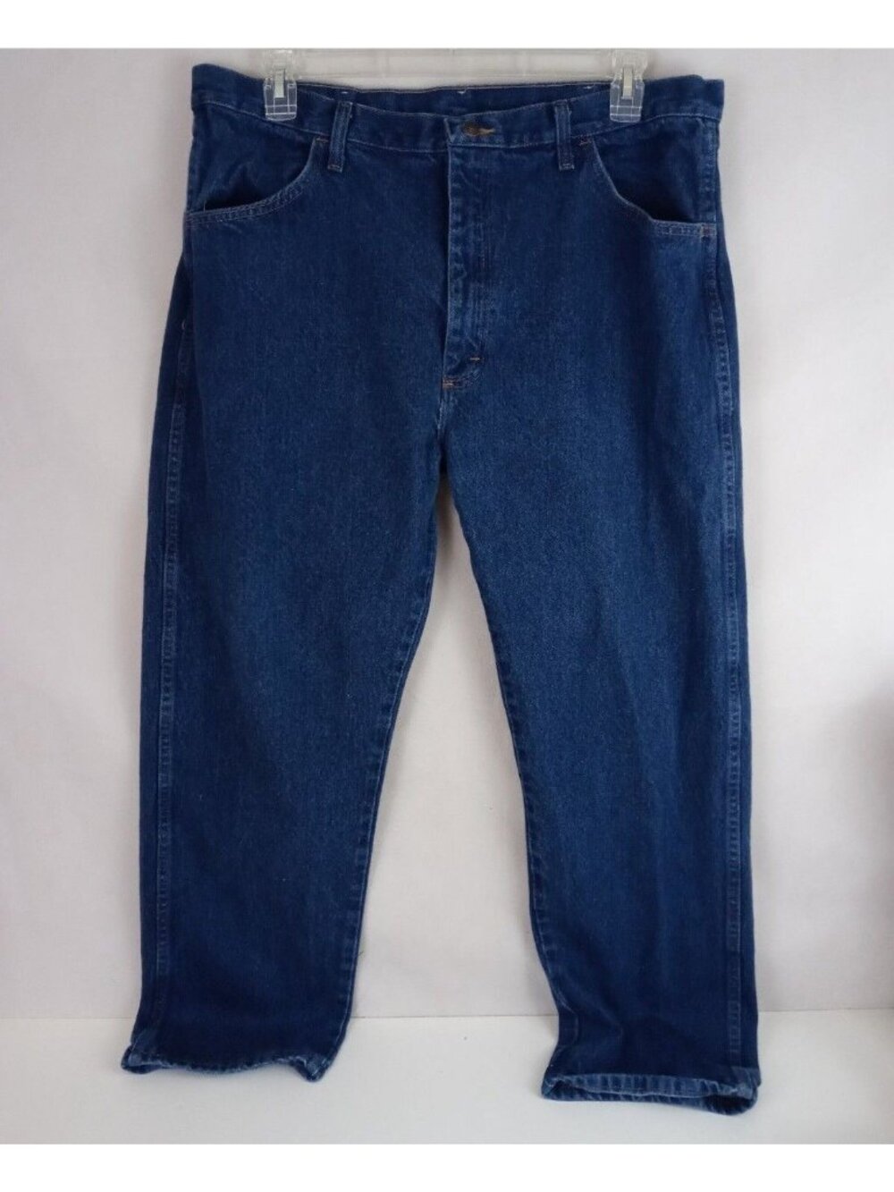 Rustler Men's Dark Wash 100% Cotton Bootcut Jeans Size 40x30